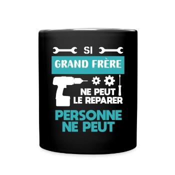 Big Brother DIY Handyman Funny Humor - Full Colour Mug - black - Front
