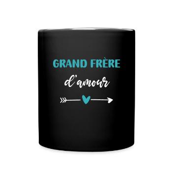 Big Brother Love Heart - Full Colour Mug - black - Front