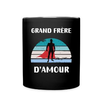 Vintage Retro Love Big Brother - Full Colour Mug - black - Front