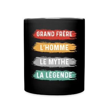 Big Brother Mann Mythos Legende - Tasse einfarbig - Schwarz - Vorne