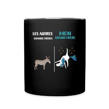 Big Brother Unicorn Funny Humor - Full Colour Mug - black - Front