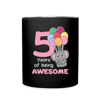 Eléphant pour les enfants de 5 ans - Mug uni - noir - Devant