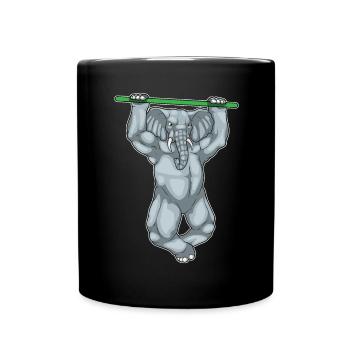 Elephant Bodybuilder Pull-Ups Musculation - Mug uni - noir - Devant
