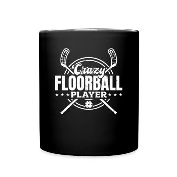 Jeu de floorball unihockey - Joueur de floorball fou - Mug uni - noir - Devant
