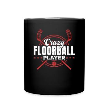 Joueur de floorball fou - Unihockey Floorball Playe - Mug uni - noir - Devant
