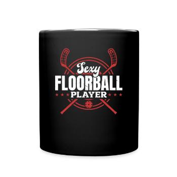 Joueur de floorball sexy - Joueur de floorball unihockey - Mug uni - noir - Devant