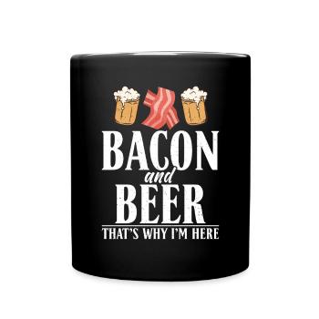 Funny Bacon Gifts - Full Colour Mug - black - Front