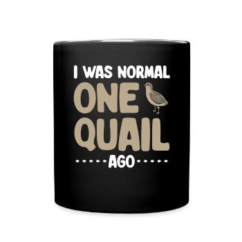 Wachtel Vogel - Tasse einfarbig - Schwarz - Vorne