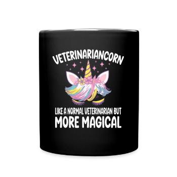 Funny Veterinariancorn Veterinarian Gifts - Full Colour Mug - black - Front