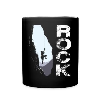 Rock Climbing - Tasse einfarbig - Schwarz - Vorne