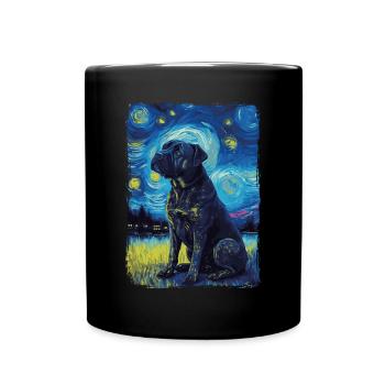 Cane Corso Nuit étoilée - Mug uni - noir - Devant