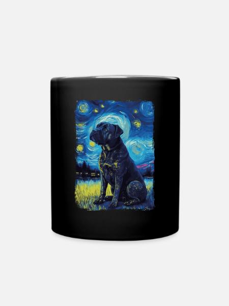 Cane Corso Starry Night - Tasse einfarbig - Schwarz