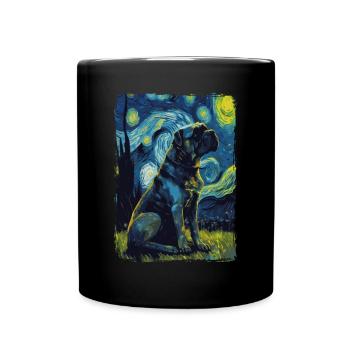 Cane Corso Nuit étoilée - Mug uni - noir - Devant