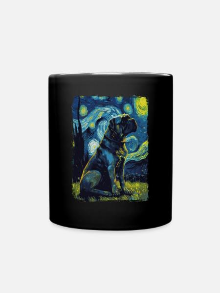 Cane Corso Starry Night - Tasse einfarbig - Schwarz