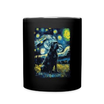 Cane Corso Nuit étoilée - Mug uni - noir - Devant