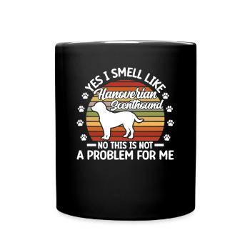 Je sens l’odeur d’un chien de chasse hanovrien - Mug uni - noir - Devant