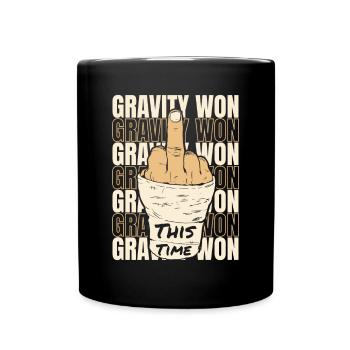 Gravity Won Broken Arm Leg Broken Bone Surgeon - Full Colour Mug - black - Front