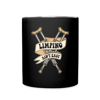 Limping Ain't Easy Broken Finger Broken Bone Bone - Full Colour Mug - black - Front