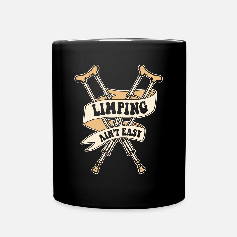 Boiterie n’est pas facile doigt cassé os os cassé os - Mug uni - noir