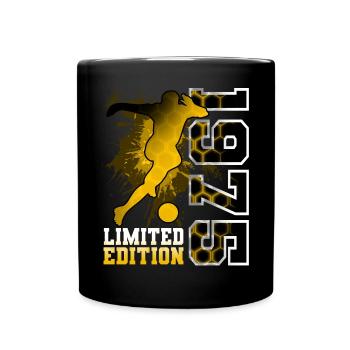 1975 Year of birth Birthday Football - Full Colour Mug - black - Front