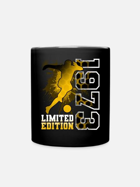 1973 Geburtsjahr Geburtstag Fußball - Tasse einfarbig - Schwarz