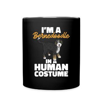 Bernedoodle Dog - Full Colour Mug - black - Front