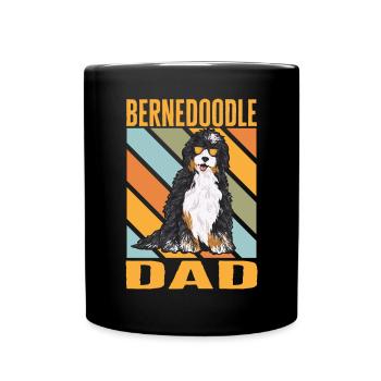 Bernedoodle Dog - Full Colour Mug - black - Front