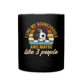 Chien Bernedoodle - Mug uni - noir - Devant