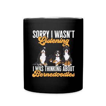 Bernedoodle Dog - Full Colour Mug - black - Front