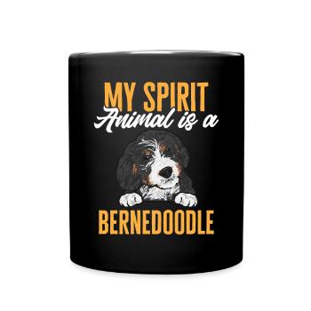 Chien Bernedoodle - Mug uni - noir - Devant