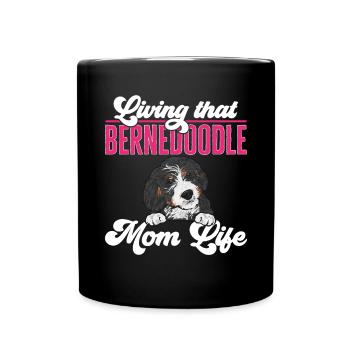 Bernedoodle Dog - Full Colour Mug - black - Front