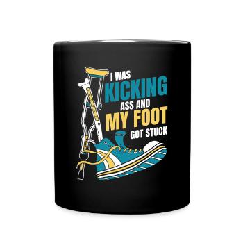 J’avais botté le cul os cassé os cassé os du doigt - Mug uni - noir - Devant