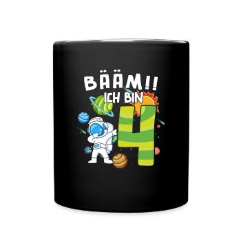 Bääm J’ai 4 ans Astronaute - Mug uni - noir - Devant