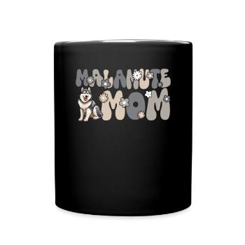Malamute d’Alaska Groovy Malamute Maman - Mug uni - noir - Devant