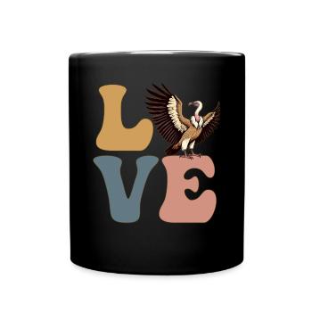 AMOUR Oiseaux vautours - Mug uni - noir - Devant