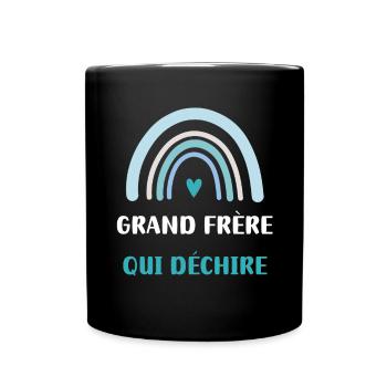 grand frère qui déchire arc-en-ciel - Mug uni - noir - Devant