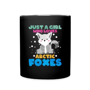 Niedliches Polarfuchs-Geschenk - Tasse einfarbig - Schwarz - Vorne