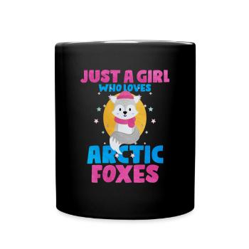Niedliches Polarfuchs-Geschenk - Tasse einfarbig - Schwarz - Vorne
