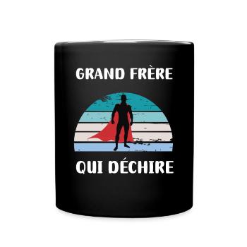 grand frère qui déchire rétro vintage - Mug uni - noir - Devant