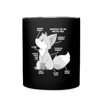 Niedliches Polarfuchs-Geschenk - Tasse einfarbig - Schwarz - Vorne