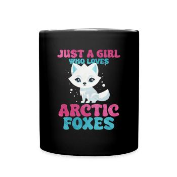 Niedliches Polarfuchs-Geschenk - Tasse einfarbig - Schwarz - Vorne