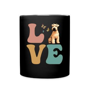 LOVE Wheaten Terrier Chien - Mug uni - noir - Devant