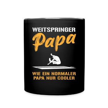 Coolster Weitsprung Papa Ever Geschenk - Tasse einfarbig - Schwarz - Vorne