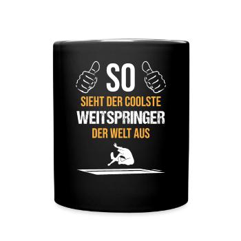 Weltbester Weitspringer Coolness Geschenk - Tasse einfarbig - Schwarz - Vorne