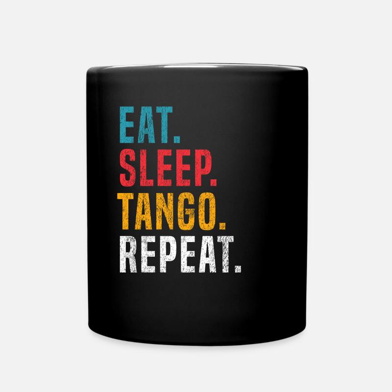 Répétition de Tango Eat Sleep pour les danseurs de Tango Argentino - Mug uni - noir