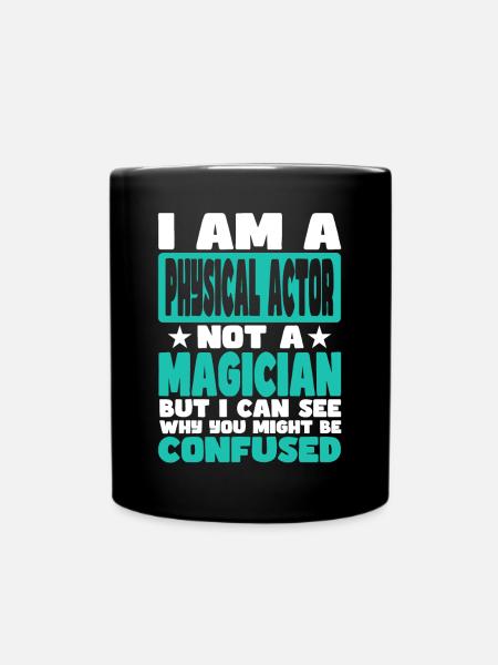Physischer Akteur - Tasse einfarbig - Schwarz