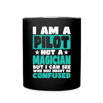 Pilot - Tasse einfarbig - Schwarz - Vorne