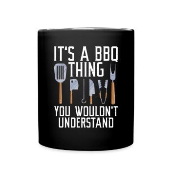 Grillades Barbecue Grillades - Mug uni - noir - Devant