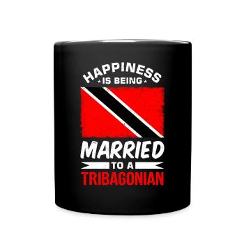 Le bonheur, c’est être marié à un tribagonien - Mug uni - noir - Devant