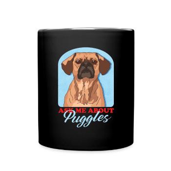 Puggle chien chien propriétaire chien propriétaire cadeau - Mug uni - noir - Devant